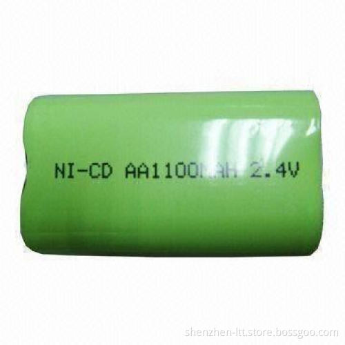 1,100mAh AA NiCd Rechargeable Battery/Pack with 2.4V Voltage